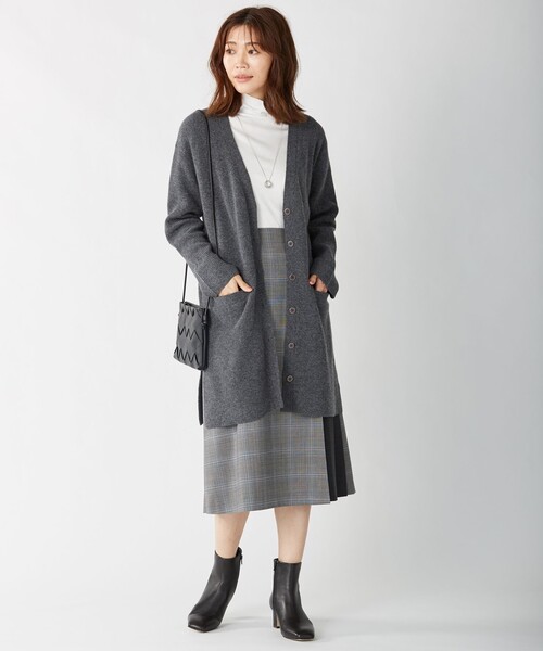J.PRESS(ジェイプレス)の「ANASTASIAグレンチェック スカート(スカート・レディース・ライトグレー系3/ブラウン系3・11/13/9/7)」の6枚目の写真