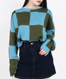 WC | カラーチェッカーニット(ニット/セーター)