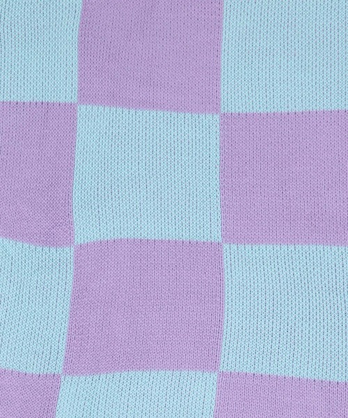 WC（ダブル シー）の「カラーチェッカーニット（ニット/セーター・レディース・グリーン/ライトパープル・FREE）」の8枚目の写真