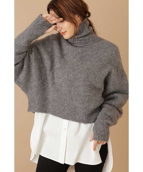 JILL STUART（ジルスチュアート）の「《Exclusive Line》ドルマンニット（ニット/セーター・レディース・ホワイト/グレー/イエロー・FREE）」の5枚目の写真