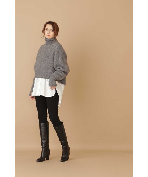 JILL STUART（ジルスチュアート）の「《Exclusive Line》ドルマンニット（ニット/セーター・レディース・ホワイト/グレー/イエロー・FREE）」の6枚目の写真