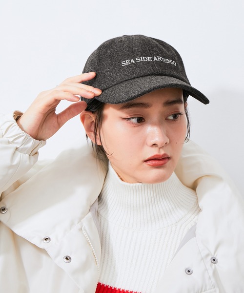 ADAM ET ROPE'（アダムエロペ）の「【ARTEMIO directed by SKIN】ウールMIXキャップ（キャップ・レディース・チャコールグレー・FREE）」の8枚目の写真