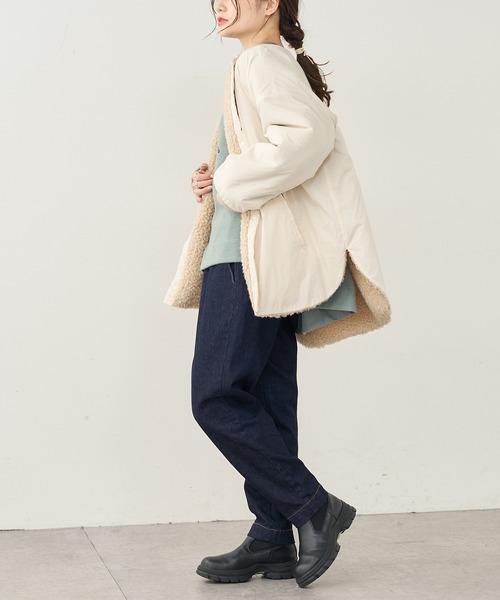 PUAL CE CIN（ピュアルセシン）の「ウールボアリバーシブルジャケット（その他アウター・レディース・モカ/グレー/ベージュ・FREE）」の14枚目の写真