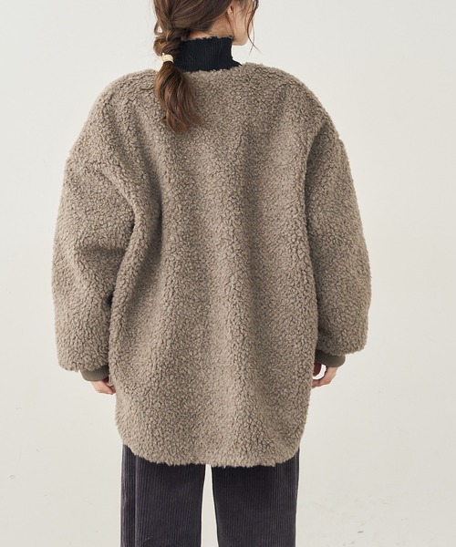 PUAL CE CIN（ピュアルセシン）の「ウールボアリバーシブルジャケット（その他アウター・レディース・モカ/グレー/ベージュ・FREE）」の22枚目の写真