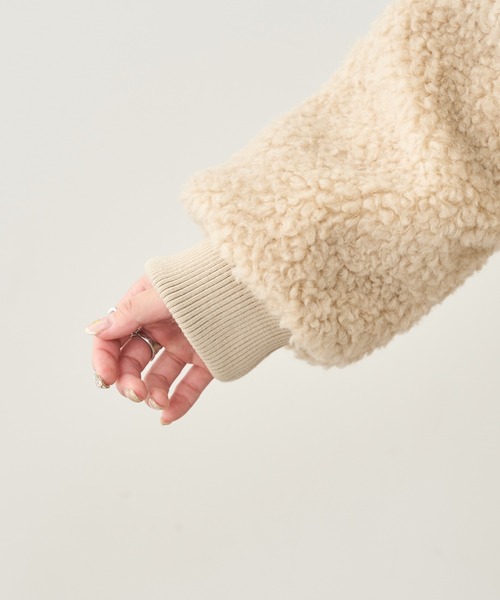 PUAL CE CIN（ピュアルセシン）の「ウールボアリバーシブルジャケット（その他アウター・レディース・モカ/グレー/ベージュ・FREE）」の16枚目の写真