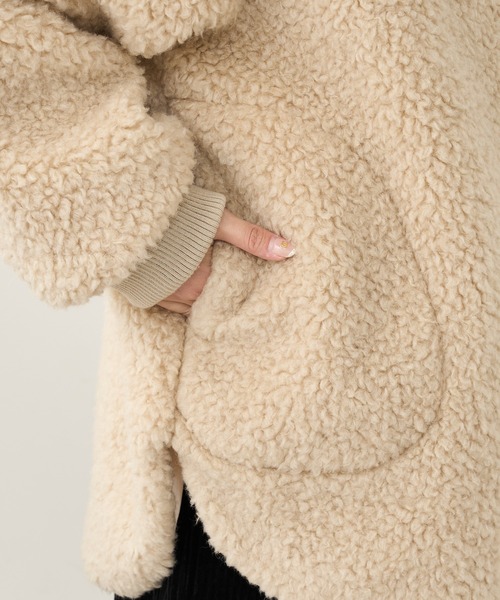 PUAL CE CIN（ピュアルセシン）の「ウールボアリバーシブルジャケット（その他アウター・レディース・モカ/グレー/ベージュ・FREE）」の20枚目の写真