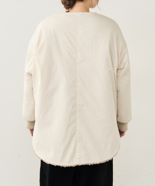 PUAL CE CIN（ピュアルセシン）の「ウールボアリバーシブルジャケット（その他アウター・レディース・モカ/グレー/ベージュ・FREE）」の7枚目の写真