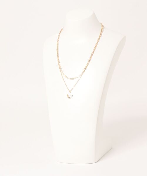 natural couture（ナチュラルクチュール）の「メタルプレートネックレス（ネックレス・レディース・シルバー/ゴールド・FREE）」の4枚目の写真