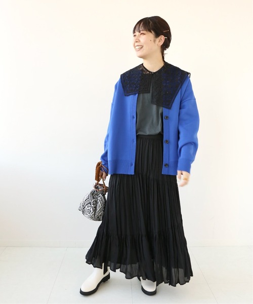 Simplicite(サンプリシテ)の「ワッシャープリーツスカート◆(スカート・レディース・ブラック/ナチュラル/グリーン・FREE)」の17枚目の写真