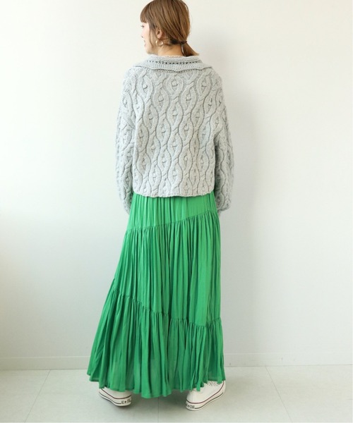 Simplicite(サンプリシテ)の「ワッシャープリーツスカート◆(スカート・レディース・ブラック/ナチュラル/グリーン・FREE)」の5枚目の写真