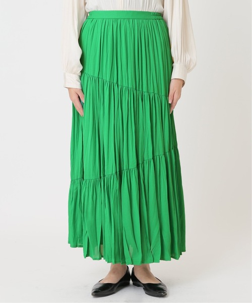 Simplicite(サンプリシテ)の「ワッシャープリーツスカート◆(スカート・レディース・ブラック/ナチュラル/グリーン・FREE)」の12枚目の写真