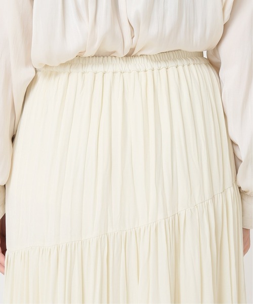 Simplicite(サンプリシテ)の「ワッシャープリーツスカート◆(スカート・レディース・ブラック/ナチュラル/グリーン・FREE)」の6枚目の写真