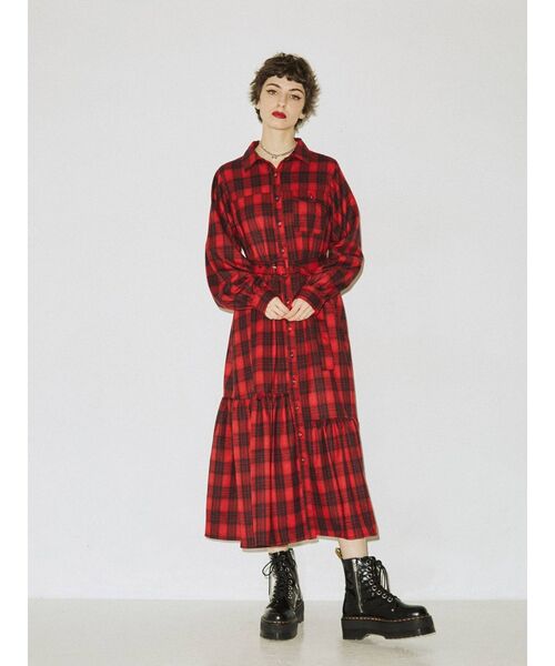 jouetie（ジュエティ）の「カラーステッチロングワンピース（ワンピース・レディース・グリーン/ブラック/その他1・MEDIUM）」の19枚目の写真