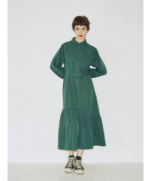 jouetie（ジュエティ）の「カラーステッチロングワンピース（ワンピース・レディース・グリーン/ブラック/その他1・MEDIUM）」の18枚目の写真