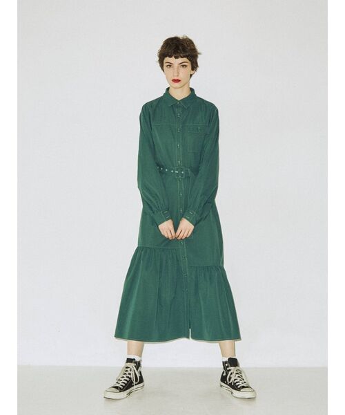 jouetie（ジュエティ）の「カラーステッチロングワンピース（ワンピース・レディース・グリーン/ブラック/その他1・MEDIUM）」の20枚目の写真