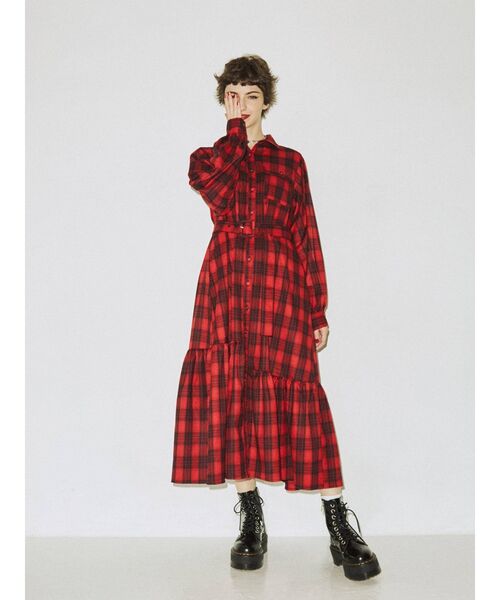 jouetie（ジュエティ）の「カラーステッチロングワンピース（ワンピース・レディース・グリーン/ブラック/その他1・MEDIUM）」の21枚目の写真