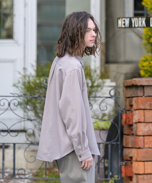 Alcindor Materials(アルシンダーマテリアルズ)の「imitation relax shirts-linen-/イミテーションリラックスシャツ-リネン-(シャツ/ブラウス・メンズ・ベージュ/ネイビー/モカ・MEDIUM/LARGE)」の11枚目の写真