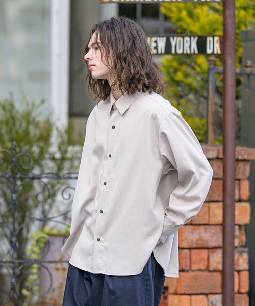 Alcindor Materials(アルシンダーマテリアルズ)の「imitation relax shirts-linen-/イミテーションリラックスシャツ-リネン-(シャツ/ブラウス・メンズ・ベージュ/ネイビー/モカ・MEDIUM/LARGE)」の18枚目の写真