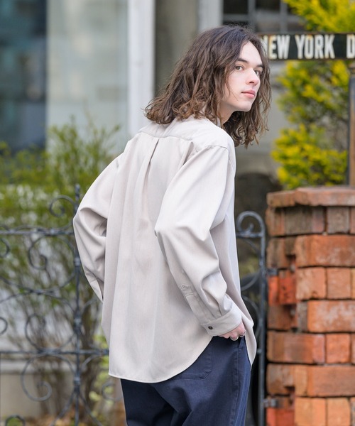 Alcindor Materials(アルシンダーマテリアルズ)の「imitation relax shirts-linen-/イミテーションリラックスシャツ-リネン-(シャツ/ブラウス・メンズ・ベージュ/ネイビー/モカ・MEDIUM/LARGE)」の19枚目の写真