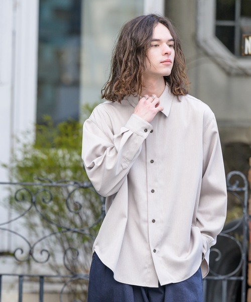 Alcindor Materials(アルシンダーマテリアルズ)の「imitation relax shirts-linen-/イミテーションリラックスシャツ-リネン-(シャツ/ブラウス・メンズ・ベージュ/ネイビー/モカ・MEDIUM/LARGE)」の16枚目の写真