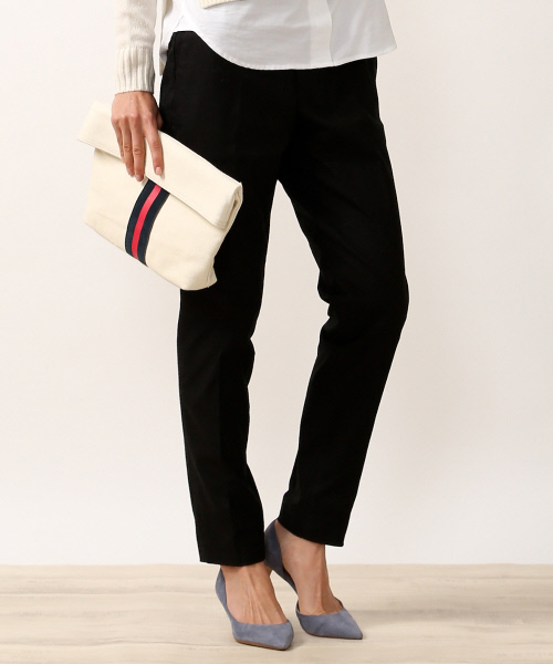 qualite（カリテ）の「ｷｬﾝﾊﾞｽｽﾄﾚｯﾁ（その他パンツ・レディース・ライトグレー/ブラック/オフホワイト・2/1/3/0）」の2枚目の写真