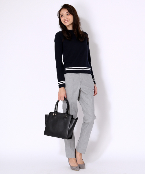 qualite（カリテ）の「ｷｬﾝﾊﾞｽｽﾄﾚｯﾁ（その他パンツ・レディース・ライトグレー/ブラック/オフホワイト・2/1/3/0）」の9枚目の写真