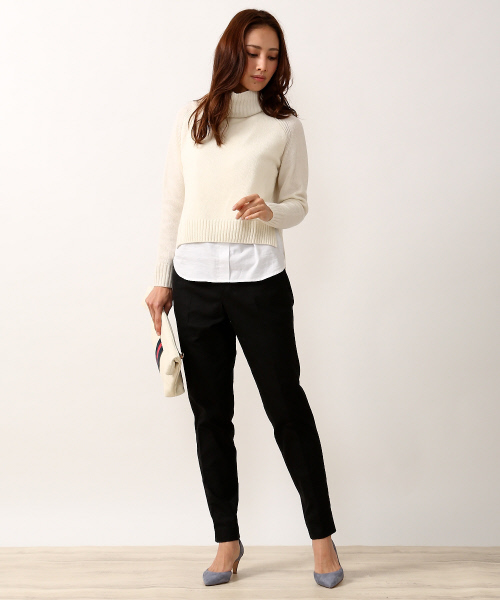 qualite（カリテ）の「ｷｬﾝﾊﾞｽｽﾄﾚｯﾁ（その他パンツ・レディース・ライトグレー/ブラック/オフホワイト・2/1/3/0）」の10枚目の写真