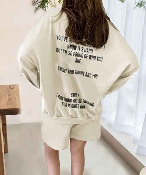 22 S S 春夏 韓国スウェット 上下セットアップ 英字バックロゴスウェット トレーナー ルームウェア