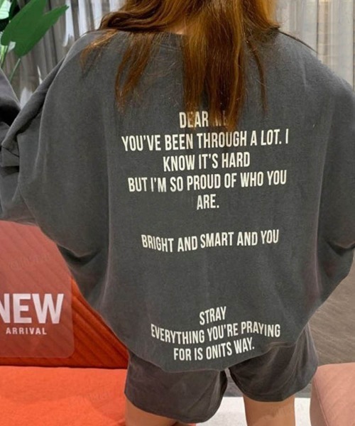 Dalfwin(ダールフィン)の「2022AW スウェット 秋冬 韓国スウェット 上下セットアップ 英字バックロゴスウェット トレーナー ルームウェア ハーフパンツ レディース(ルームウェア/パジャマ・レディース・ホワイト系その他/グリーン系その他/チャコールグレー/ブラウン系その他・FREE)」の15枚目の写真