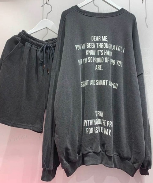 Dalfwin(ダールフィン)の「2022AW スウェット 秋冬 韓国スウェット 上下セットアップ 英字バックロゴスウェット トレーナー ルームウェア ハーフパンツ レディース(ルームウェア/パジャマ・レディース・ホワイト系その他/グリーン系その他/チャコールグレー/ブラウン系その他・FREE)」の21枚目の写真