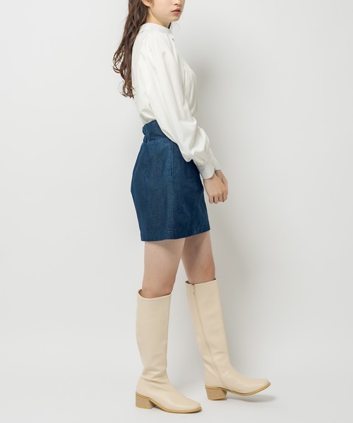 OLIVE des OLIVE（オリーブデオリーブ）の「ダブルフロント袖ボリュームシャツ（シャツ/ブラウス・レディース・ネイビー/オフホワイト/ピンク/ブラック・FREE）」の6枚目の写真