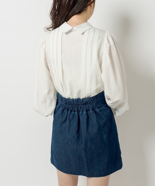 OLIVE des OLIVE（オリーブデオリーブ）の「ダブルフロント袖ボリュームシャツ（シャツ/ブラウス・レディース・ネイビー/オフホワイト/ピンク/ブラック・FREE）」の13枚目の写真