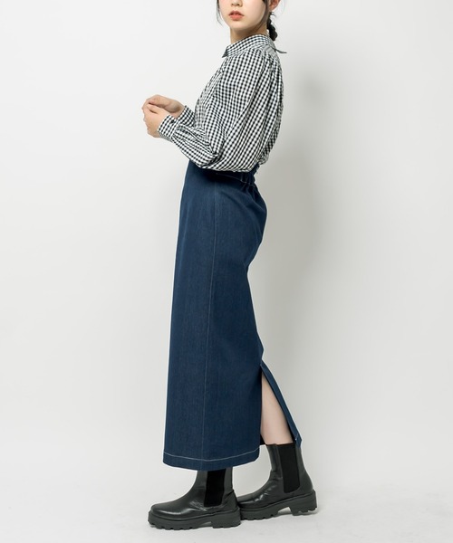 OLIVE des OLIVE（オリーブデオリーブ）の「ダブルフロント袖ボリュームシャツ（シャツ/ブラウス・レディース・ネイビー/オフホワイト/ピンク/ブラック・FREE）」の15枚目の写真