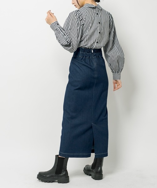 OLIVE des OLIVE（オリーブデオリーブ）の「ダブルフロント袖ボリュームシャツ（シャツ/ブラウス・レディース・ネイビー/オフホワイト/ピンク/ブラック・FREE）」の16枚目の写真