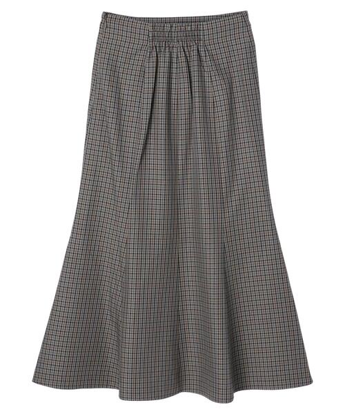 earth music&ecology（アースミュージックアンドエコロジー）の「チェックマーメイドスカート＊（スカート・レディース・その他12/ブラウン系その他4・S/M）」の22枚目の写真