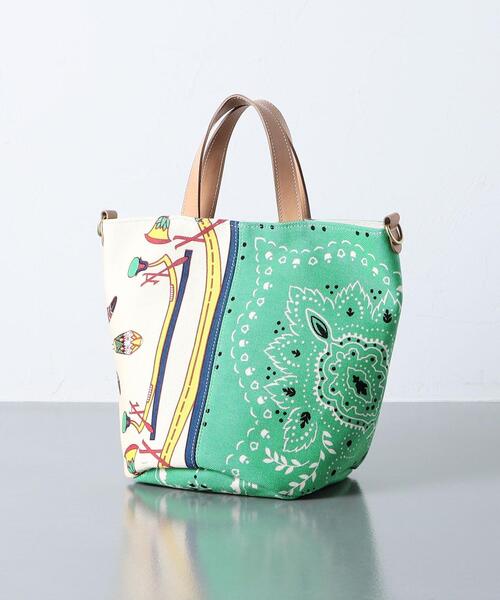 manipuri（マニプリ）の「【別注】＜manipuri（マニプリ）＞バケット コンビ トートバッグ S（トートバッグ・レディース・オレンジ/ケリー・FREE）」の4枚目の写真