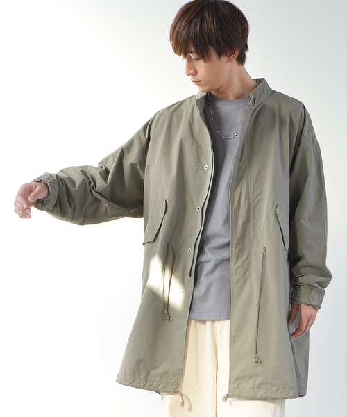 MinoriTY（マイノリティ）の「ビッグシルエットモッズコート（ミリタリージャケット・メンズ・カーキ/グレー/ブラック・L/M）」の3枚目の写真