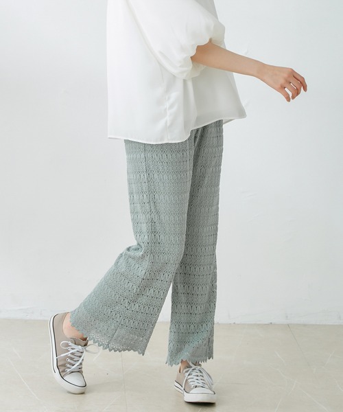 Honeys（ハニーズ）の「レースパンツ（その他パンツ・レディース・ブラック/グリーン系その他/ライトベージュ・L/LL/S/M）」の3枚目の写真