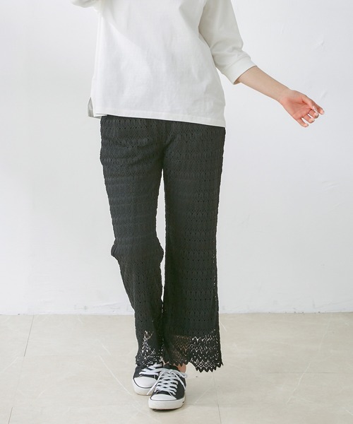 Honeys（ハニーズ）の「レースパンツ（その他パンツ・レディース・ブラック/グリーン系その他/ライトベージュ・L/LL/S/M）」の5枚目の写真