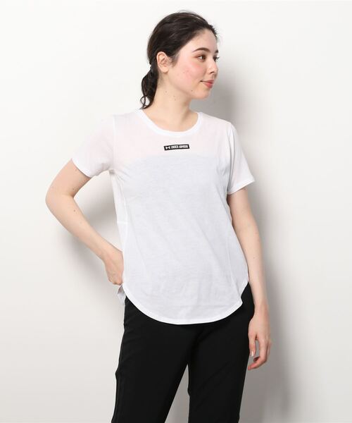 UNDER ARMOUR（アンダーアーマー）の「UAコットン グラフィック Tシャツ 〈スポーティング パスート〉（トレーニング/レディース）（Tシャツ/カットソー・レディース・ブラック/ホワイト・S/L/M/XL）」の8枚目の写真