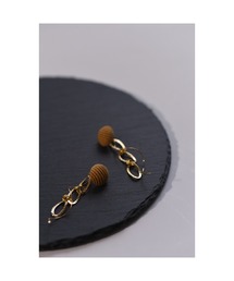 tone（トーン）の「【Astyle】コーデュロイ×チェーンピアス(MA)（ピアス（両耳用））」