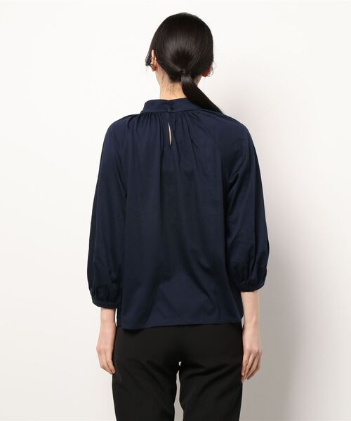 LE SOUK HOLIDAY(ルスークホリデー)の「ギャザーネックプルオーバー(Tシャツ/カットソー・レディース・ネイビー/グリーン/レッド/オフホワイト・M/L)」の6枚目の写真