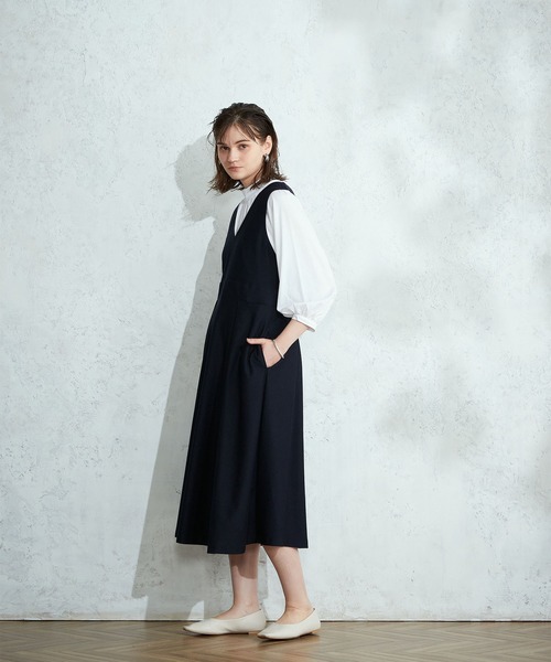 LE SOUK HOLIDAY(ルスークホリデー)の「ギャザーネックプルオーバー(Tシャツ/カットソー・レディース・ネイビー/グリーン/レッド/オフホワイト・M/L)」の7枚目の写真