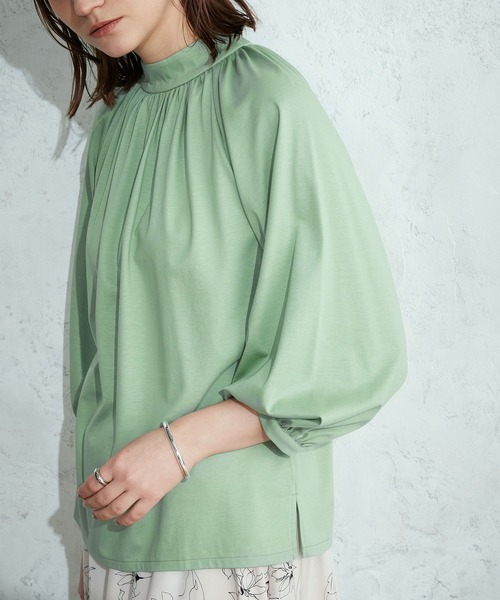 LE SOUK HOLIDAY(ルスークホリデー)の「ギャザーネックプルオーバー(Tシャツ/カットソー・レディース・ネイビー/グリーン/レッド/オフホワイト・M/L)」の16枚目の写真