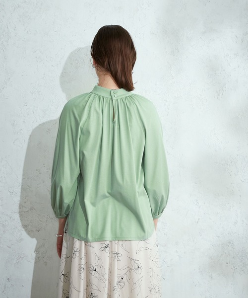 LE SOUK HOLIDAY(ルスークホリデー)の「ギャザーネックプルオーバー(Tシャツ/カットソー・レディース・ネイビー/グリーン/レッド/オフホワイト・M/L)」の13枚目の写真