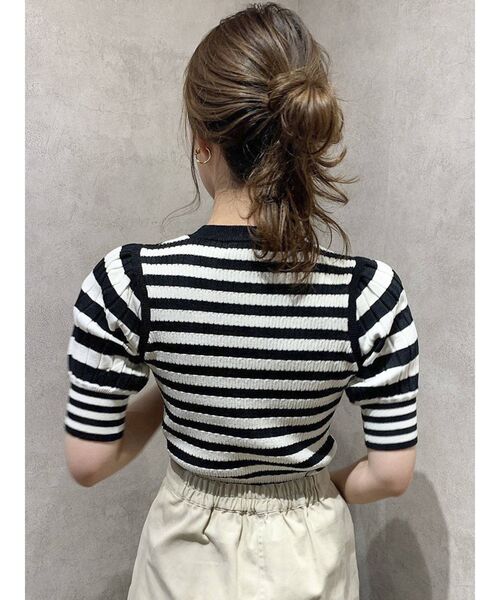 dazzlin（ダズリン）の「アメスリデザインリブニット（ニット/セーター・レディース・ブラック/パープル/オフホワイト/グリーン・FREE）」の11枚目の写真