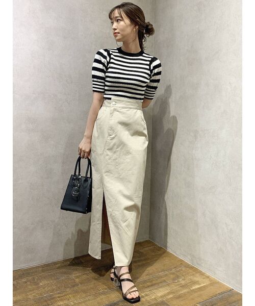 dazzlin（ダズリン）の「アメスリデザインリブニット（ニット/セーター・レディース・ブラック/パープル/オフホワイト/グリーン・FREE）」の12枚目の写真