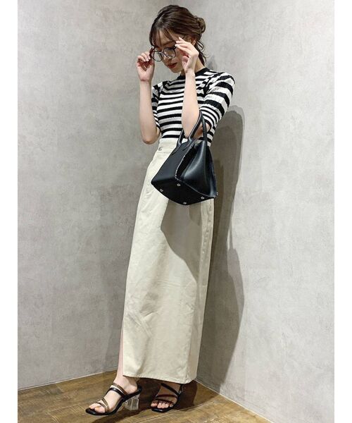 dazzlin（ダズリン）の「アメスリデザインリブニット（ニット/セーター・レディース・ブラック/パープル/オフホワイト/グリーン・FREE）」の13枚目の写真