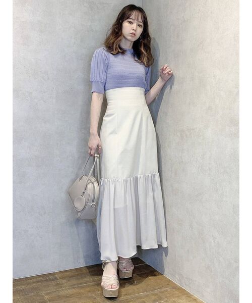 dazzlin（ダズリン）の「アメスリデザインリブニット（ニット/セーター・レディース・ブラック/パープル/オフホワイト/グリーン・FREE）」の16枚目の写真