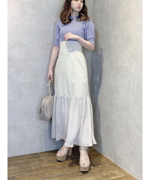 dazzlin（ダズリン）の「アメスリデザインリブニット（ニット/セーター・レディース・ブラック/パープル/オフホワイト/グリーン・FREE）」の17枚目の写真